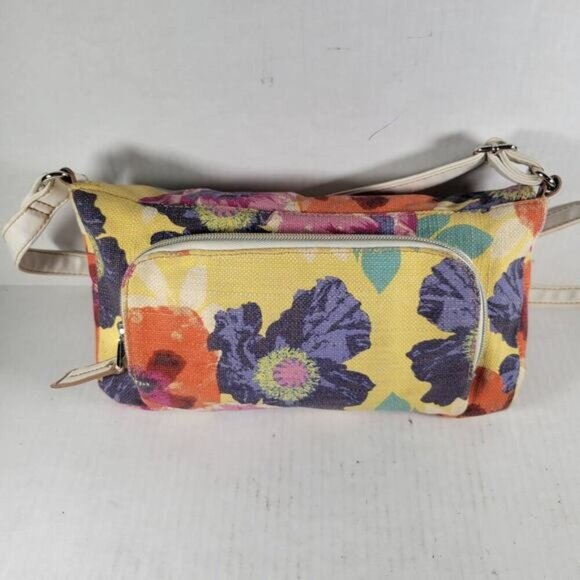 Relic Yellow Canvas Floral Compact Crossbody Bag - Picture 5 of 12